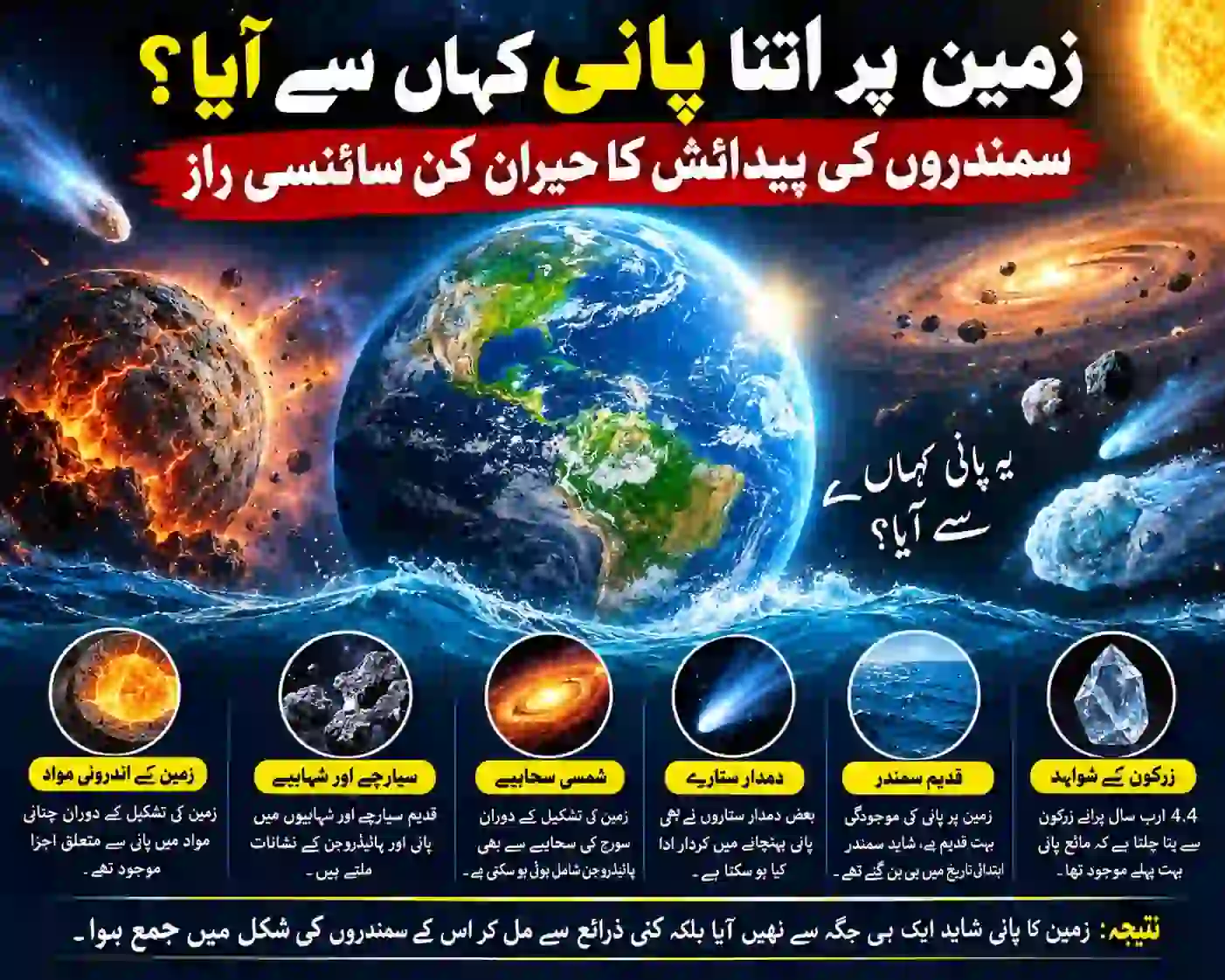 زمین پر اتنا پانی کہاں سے آیا؟ سمندروں کی پیدائش کا حیران کن سائنسی راز